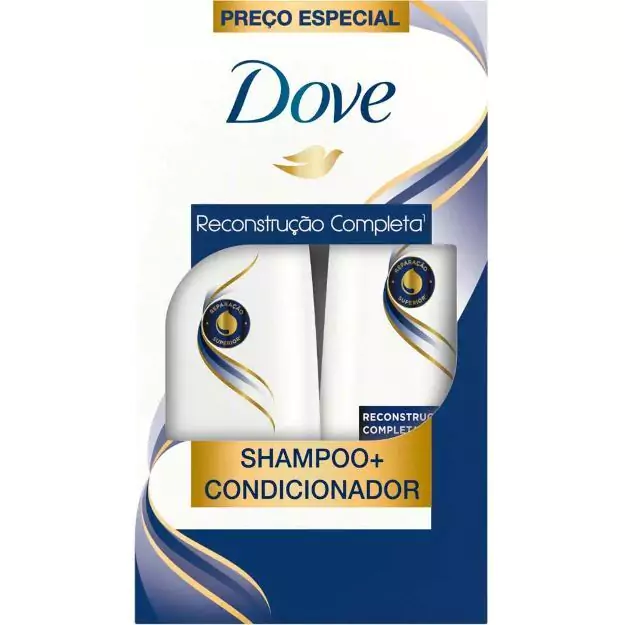 Kit Shampoo 400ml + Condicionador 200ml Dove Reconstrução Completa